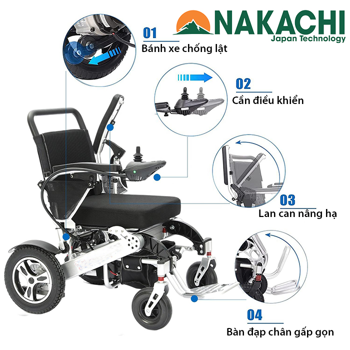 Xe Lăn Điện Nakachi NC-001A